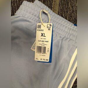 Adidas track pants XL light blue  NWT